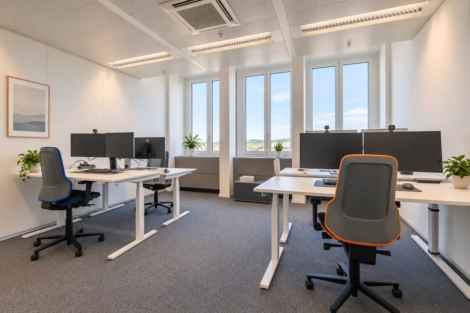 Private Office mit zwei Arbeitsplätzen an der Landis + Gyr-Strasse 1